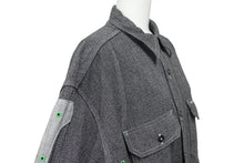 画像をギャラリービューアに読み込む, 極美品 KAPITAL キャピタル GRANDRELLE 2TONES BONE PATCH VENTILATOR WORKSHIRT 長袖シャツ K2504LS143 サイズXL チャコール 中古 4b006595