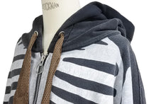 画像をギャラリービューアに読み込む, 新品未使用 KAPITAL キャピタル 25SS 裏毛 デビルフードブルゾン パーカー ブラック ボーン 骨 K2504LC156 シルバー金具 サイズF 中古 4b006596