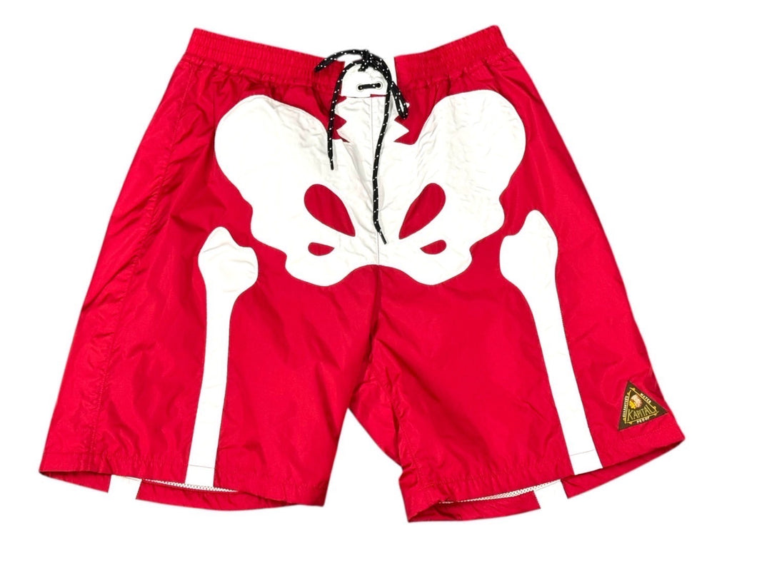 新品未使用 KAPITAL キャピタル Nylon Bone Swimsuit ナイロン ボーンスイムスーツ 水着 K2503SP520 サイズXL レッド 中古 4b006599