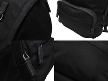 画像をギャラリービューアに読み込む, PRADA プラダ リュック バックパック 2VZ066 トライアングルロゴ ナイロン ブラック シルバー金具 美品 中古 4b006621