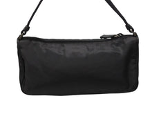 画像をギャラリービューアに読み込む, PRADA プラダ ハンドバッグ アクセサリーポーチ トライアングルロゴ イタリア製 ナイロン ブラック シルバー金具 美品 中古 4b006625