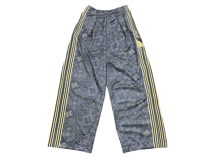新品未使用 KAPITAL キャピタル スムースジャージー COOKIEバンダナ柄 バギートラックパンツ K2504LP152 サイズM ブルー 総柄 中古 4b006649