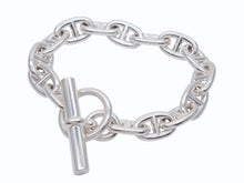Load image into Gallery viewer, 新品未使用 HERMES エルメス Chaine d'Ancre Bracelet MM シェーヌダンクル MM ブレスレット Ag925 シルバー 15コマ 中古 4b006660
