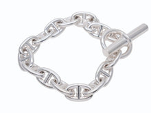 Load image into Gallery viewer, 新品未使用 HERMES エルメス Chaine d'Ancre Bracelet MM シェーヌダンクル MM ブレスレット Ag925 シルバー 15コマ 中古 4b006660