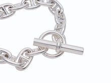 Load image into Gallery viewer, 新品未使用 HERMES エルメス Chaine d'Ancre Bracelet MM シェーヌダンクル MM ブレスレット Ag925 シルバー 15コマ 中古 4b006660