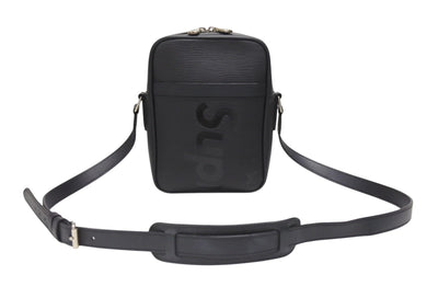 LOUIS VUITTON × SUPREME ルイヴィトン シュプリーム 17AW ダヌーブ PM ショルダーバッグ M53417 エピ ブラック 美品 中古 4b006689