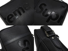 画像をギャラリービューアに読み込む, LOUIS VUITTON × SUPREME ルイヴィトン シュプリーム 17AW ダヌーブ PM ショルダーバッグ M53417 エピ ブラック 美品 中古 4b006689