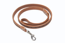 Load image into Gallery viewer, GOYARD ゴヤール リード ペット用品 ペットグッズ ブラウン PVC レザー ヘリンボーン シルバー金具 美品 中古 4b006692