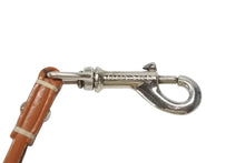 Load image into Gallery viewer, GOYARD ゴヤール リード ペット用品 ペットグッズ ブラウン PVC レザー ヘリンボーン シルバー金具 美品 中古 4b006692