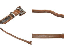 画像をギャラリービューアに読み込む, GOYARD ゴヤール 首輪 リード ペット用 ヘリンボーン ブラウン PVC レザー シルバー金具 良品 中古 4b006693