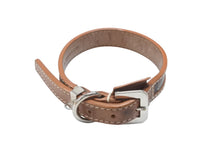 画像をギャラリービューアに読み込む, GOYARD ゴヤール 首輪 リード ペット用 ヘリンボーン ブラウン PVC レザー シルバー金具 良品 中古 4b006693