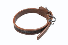 画像をギャラリービューアに読み込む, GOYARD ゴヤール 首輪 リード ペット用 ヘリンボーン ブラウン PVC レザー シルバー金具 良品 中古 4b006693