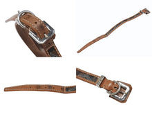 画像をギャラリービューアに読み込む, GOYARD ゴヤール 首輪 リード ペット用 ヘリンボーン ブラウン PVC レザー シルバー金具 良品 中古 4b006693
