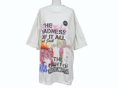 極美品 SAINT MICHAEL セントマイケル 23SS 半袖Ｔシャツ Travis Scott Utopia コットン ホワイト マルチカラー サイズXL 中古 4b006725