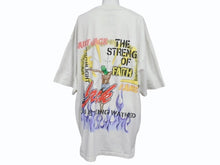 画像をギャラリービューアに読み込む, 極美品 SAINT MICHAEL セントマイケル 23SS 半袖Ｔシャツ Travis Scott Utopia コットン ホワイト マルチカラー サイズXL 中古 4b006725