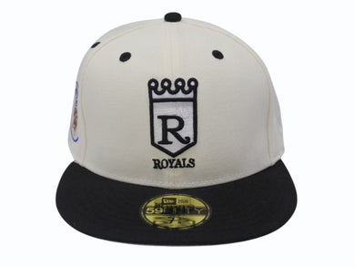新品同様 NEW ERA ニューエラ HOMEGAME TOKYO KANSAS CITY ROYALS キャップ 帽子 アイボリー サイズ7 3/8(58.7cm) 中古 4b006741