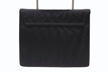 画像をギャラリービューアに読み込む, PRADA プラダ ハンドバッグ トライアングルロゴ B7003 メタルハンドル テスート ブラック 美品 中古 4b006760