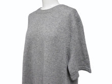 画像をギャラリービューアに読み込む, PRADA プラダ 19AW 半袖ニットTシャツ トップス P24U0R サイズ40 トライアングルパッチ グレー カシミヤ 美品 中古 4b006762