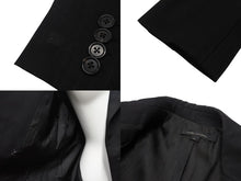 画像をギャラリービューアに読み込む, 極美品 MARC JACOBS マークジェイコブス ダブルテーラードジャケット AS0204 サイズ2 ストライプ ウール ブラック ショート丈 中古 4b006766