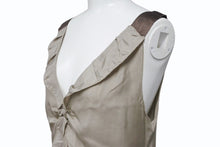 画像をギャラリービューアに読み込む, MIUMIU ミュウミュウ 06SS ノースリーブ チュニック トップス MT572 HAO シルク ベージュ ブラウン サイズ42 美品 中古 4b006768