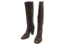 画像をギャラリービューアに読み込む, MIUMIU ミュウミュウ ロング ブーツ vero cuoio ブラウン サイズ39 イタリア製 レザー 美品 中古 4b006773