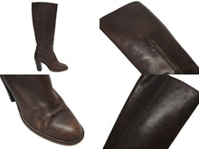 画像をギャラリービューアに読み込む, MIUMIU ミュウミュウ ロング ブーツ vero cuoio ブラウン サイズ39 イタリア製 レザー 美品 中古 4b006773