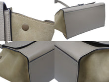 Load image into Gallery viewer, 極美品 CELINE セリーヌ ハンドバッグ 2WAY ショルダーバッグ トラペーズ ベージュ レザー シルバー金具 中古 4b006803