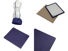 画像をギャラリービューアに読み込む, 極美品 BOTTEGA VENETA ボッテガヴェネタ イントレチャート 2WAY ミニ ボストンバッグ パープル ブルー 中古 4b006804