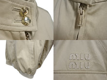 画像をギャラリービューアに読み込む, 極美品 MIUMIU ミュウミュウ 23AW Cord Chino Blouson Jacket チノ ブルゾンジャケット ML943 サイズ38 ベージュ 中古 4b006892