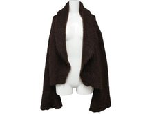 画像をギャラリービューアに読み込む, HERMES エルメス マルジェラ期 ファージャケット ブラウン モヘヤ ナイロン 美品 中古 4b006896