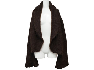 HERMES エルメス マルジェラ期 ファージャケット ブラウン モヘヤ ナイロン 美品 中古 4b006896