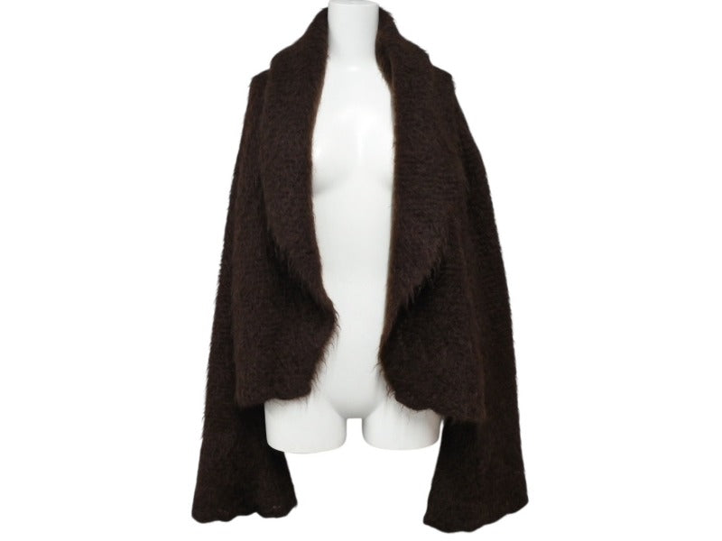 HERMES エルメス マルジェラ期 ファージャケット ブラウン モヘヤ ナイロン 美品 中古 4b006896