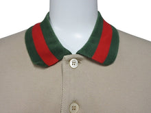 Load image into Gallery viewer, GUCCI グッチ Polo Shirt シェリーライン ストレッチポロシャツ サイズL ベージュ コットン 美品 中古 4b006900