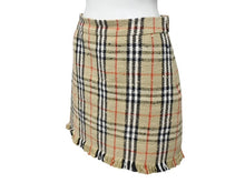 画像をギャラリービューアに読み込む, 極美品 BURBERRY バーバリー ミニスカート ヴィンテージチェック フリンジ 8063228 コットン ヴァージンウール ポリミアド サイズ38 中古 4b006902