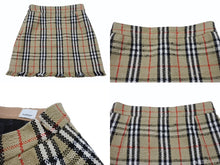 画像をギャラリービューアに読み込む, 極美品 BURBERRY バーバリー ミニスカート ヴィンテージチェック フリンジ 8063228 コットン ヴァージンウール ポリミアド サイズ38 中古 4b006902