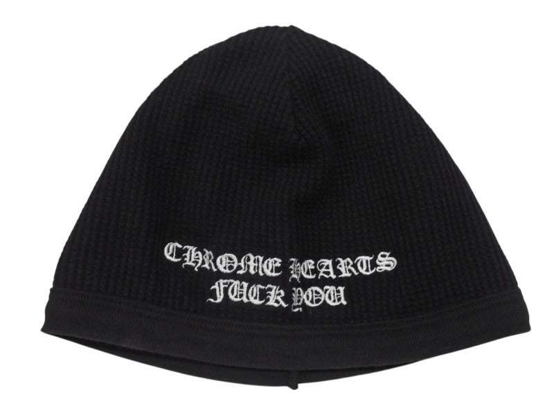 CHROME HEARTS クロムハーツ THERMAL FUCK YOU BEANIE サーマルビーニー ブラック 3825B230032 中古 美品 中古 4b006909