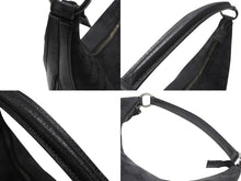 Load image into Gallery viewer, GUCCI グッチ ショルダーバッグ ホーボー ブラック シルバー金具 GGキャンバス レザー レディース 美品 中古 4b006930
