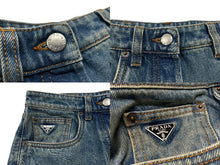 画像をギャラリービューアに読み込む, PRADA プラダ デニムパンツ ジーンズ GFP497 サイズ26 トライアングルロゴ インディゴブルー コットン 美品 中古 4b006936