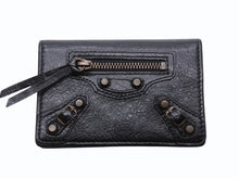 Load image into Gallery viewer, 極美品 BALENCIAGA バレンシアガ クラシック ザ シティ カードケース ブラック レザー 名刺入れ コインケース 財布 ウォレット 310703 中古 4b006937