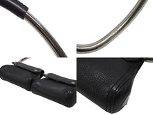 画像をギャラリービューアに読み込む, PRADA プラダ 97FW ループ ワンショルダーバッグ レザー ブラック アーカイブ トライアングルロゴ金具 シルバー金具 美品 中古 4b006940