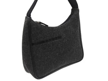 画像をギャラリービューアに読み込む, 極美品 PRADA プラダ プラダスポーツ ワンショルダーバッグ ウール ナイロンキャンバス チャコール ブラック シルバー金具 中古 4b006942