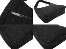 画像をギャラリービューアに読み込む, 極美品 PRADA プラダ プラダスポーツ ワンショルダーバッグ ウール ナイロンキャンバス チャコール ブラック シルバー金具 中古 4b006942