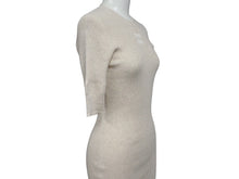 画像をギャラリービューアに読み込む, MIUMIU ミュウミュウ 23SS コットン ニットドレス MMA795 サイズ36S ベージュ リブニット ブランドロゴ 美品 中古 4b006948