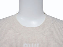 画像をギャラリービューアに読み込む, MIUMIU ミュウミュウ 23SS コットン ニットドレス MMA795 サイズ36S ベージュ リブニット ブランドロゴ 美品 中古 4b006948