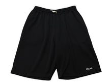 Load image into Gallery viewer, 極美品 CELINE セリーヌ ショーツ ショートパンツ 2Z144121O サイズL ブラック ポリエステル ロゴプリント 中古 4b006963