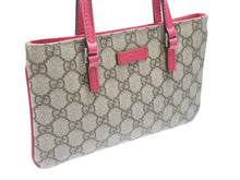 画像をギャラリービューアに読み込む, 極美品 GUCCI グッチ ミニハンドバッグ GG 114559 002122 イタリア製 PVC レザー ベージュ ピンク シルバー金具 中古 4b006985