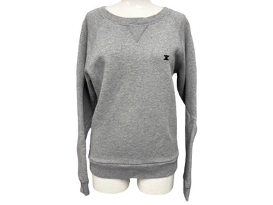 CELINE セリーヌ トリオンフ スウェット ロゴ ワンポイント ガジェット 2Y090345F グレー コットン 中古 4b007036