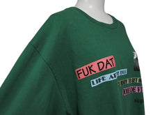 画像をギャラリービューアに読み込む, Supreme シュプリーム FUK DAT グラフィックデザイン半袖Ｔシャツ グリーン コットン サイズL 美品 中古 4b007054