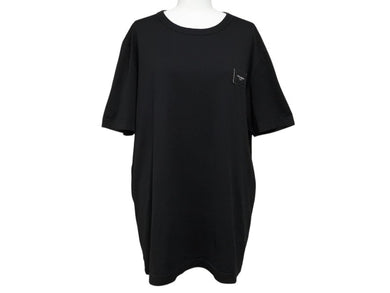 DOLCE&GABBANA ドルチェ&ガッバーナ 半袖 クルーネック Tシャツ ロゴプレート G8HLOT ブラック 黒 美品 中古 4b007060