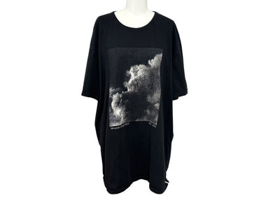 Alexander McQueen アレキサンダーマックイーン クラウドグラフィックプリント 半袖Ｔシャツ ブラック XL 704968 良品 中古 4b007061
